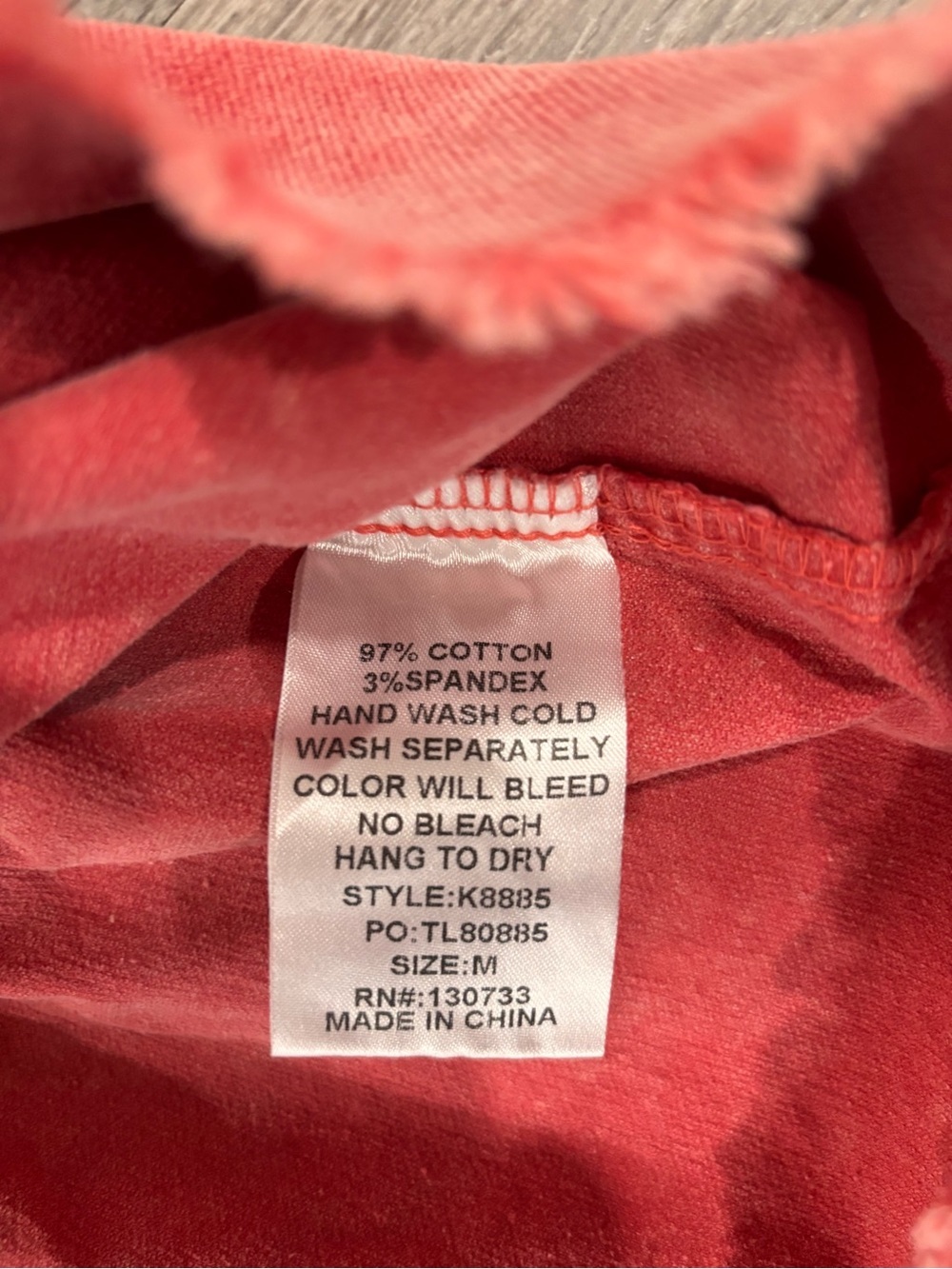 Umgee NWT Medium Red Stone Washed Corduroy V-Neck Tiered Dress Smocked Sleeves - Picture 5 of 6
